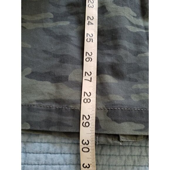 Caslon Olive British Camo Utility Jacket w/ Silver Embroidery Womens Size (L) - Picture 11 of 13